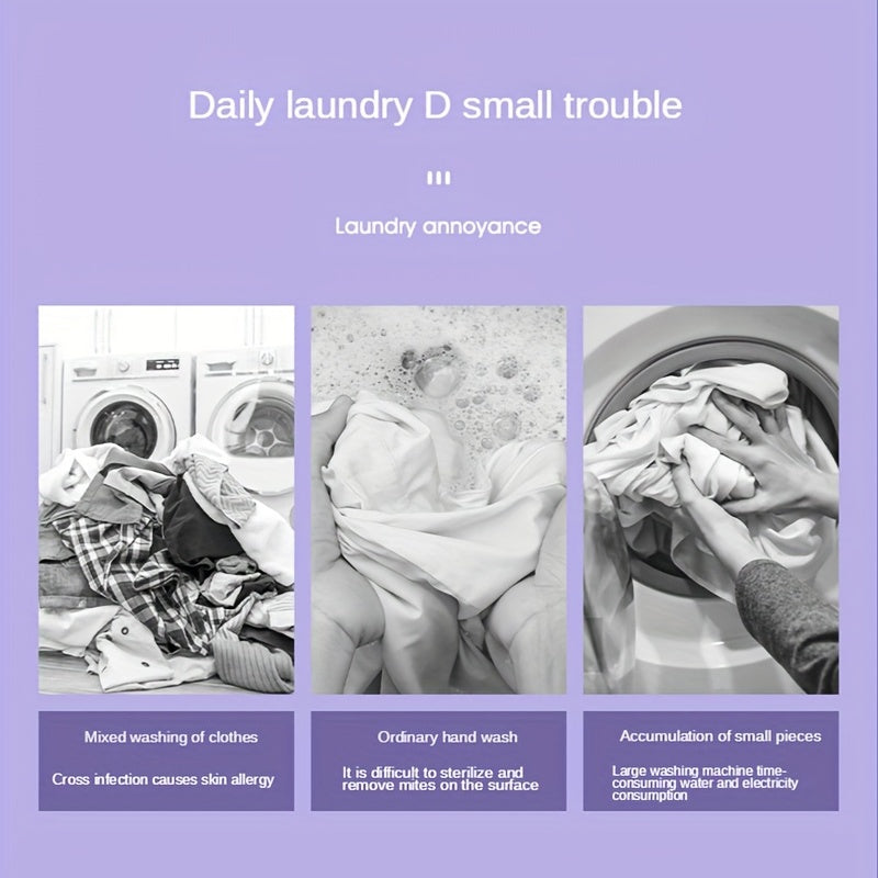 2.11gal Portable Folding Washing Machine With Collapsible Bucket, 3 Modes Effective Steri-lizing, Suitable For Apartment, Laundry, Camping, RV, Travel, Underwear Bra Socks Washing Machine