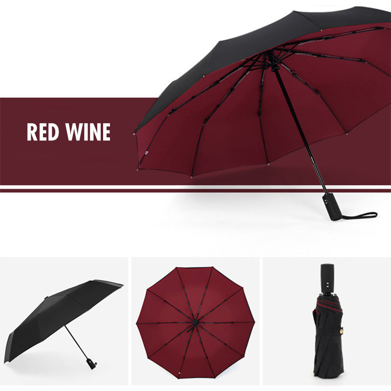 1pc Automatic Anti-Wind Double Layer Commercial LarUmbrella, Diameter 105cm/41.33in