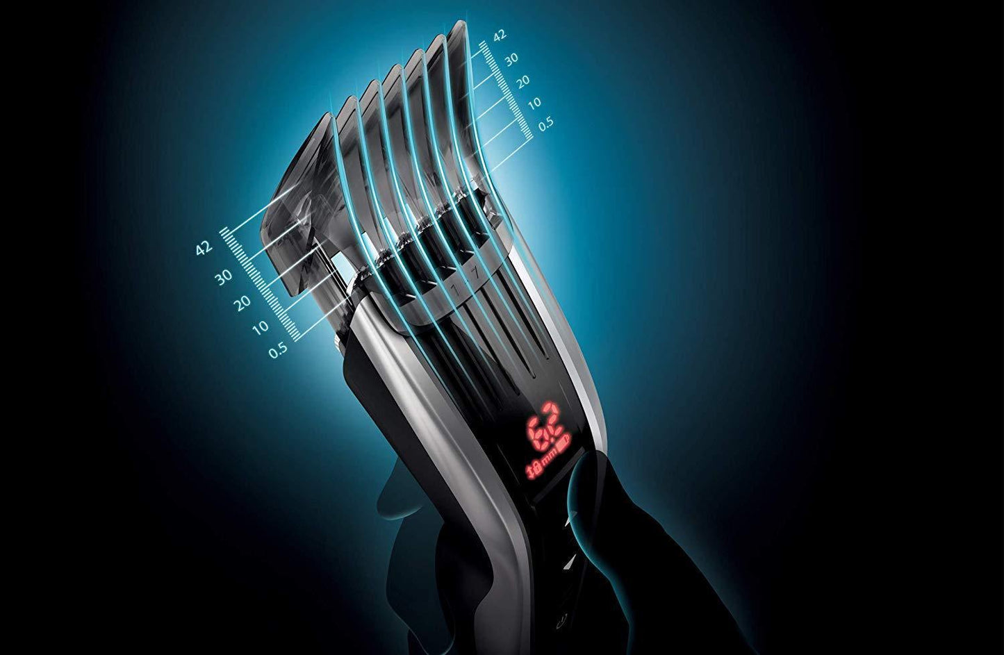 Philips HC7460/15 - Hair Clippers with Blades Steel , 3 Combs