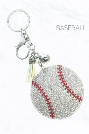 BaseBall Time! Sparkle Keychain