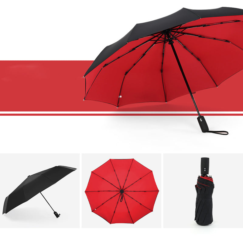 1pc Automatic Anti-Wind Double Layer Commercial LarUmbrella, Diameter 105cm/41.33in