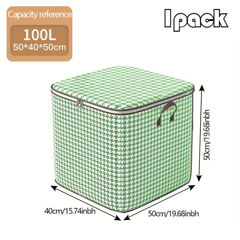 180-liter Houndstooth Bag Clothes LarCapacity Household Quilt Bag Moving Bag PacMoisture-proof Bag For PacClothes