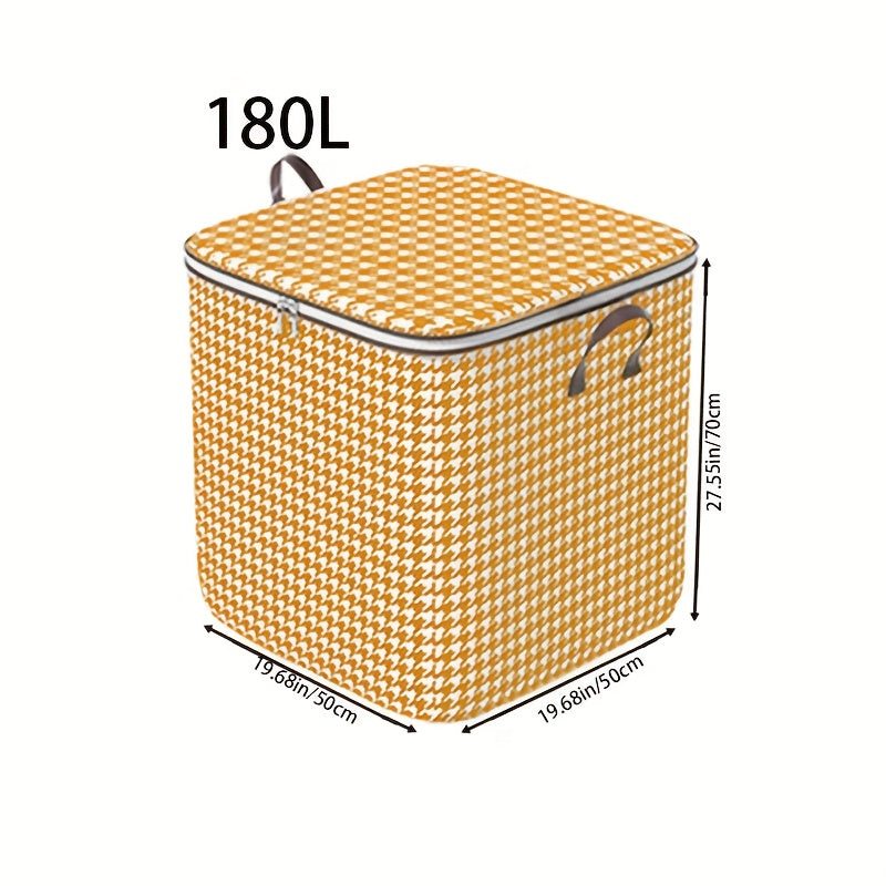 180-liter Houndstooth Bag Clothes LarCapacity Household Quilt Bag Moving Bag PacMoisture-proof Bag For PacClothes