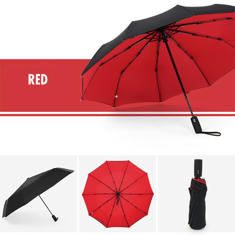 1pc Automatic Anti-Wind Double Layer Commercial LarUmbrella, Diameter 105cm/41.33in