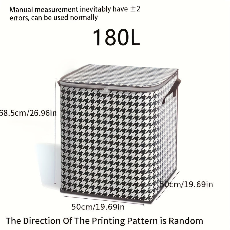 180-liter Houndstooth Bag Clothes LarCapacity Household Quilt Bag Moving Bag PacMoisture-proof Bag For PacClothes
