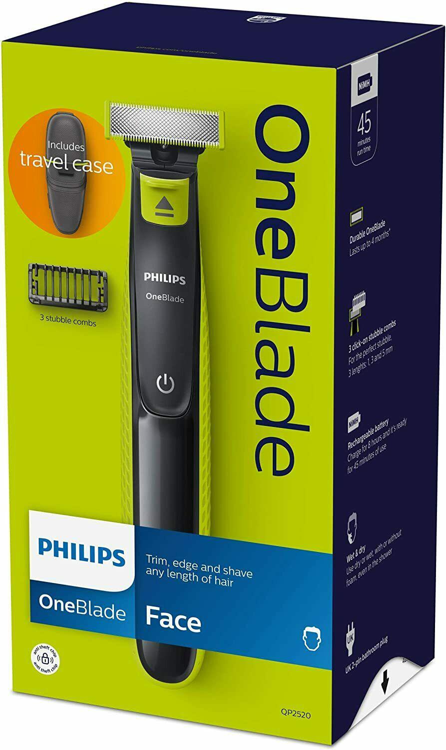 Philips Oneblade QP2520/65 - Trimmer Beard With 3 Combs And Cover Of Travel