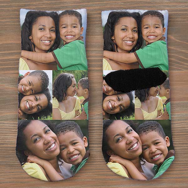 photo collage personalized photo toddler socks