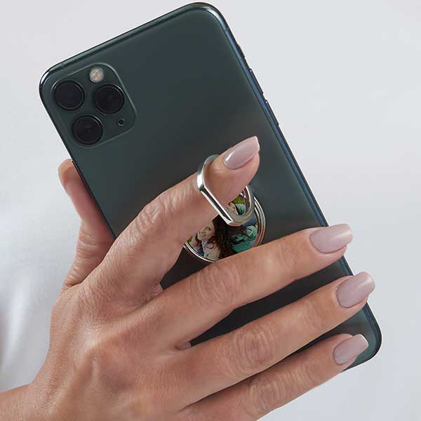 personalized photo phone ring holder & stand
