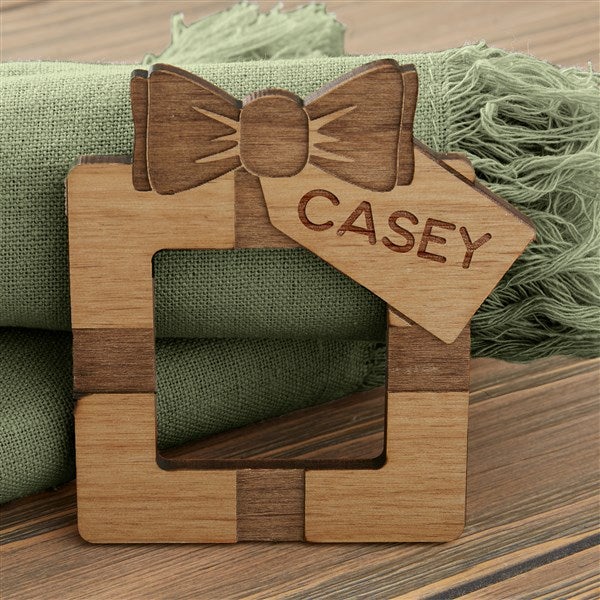 personalized wooden christmas napkin rings