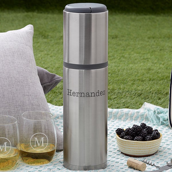 personalized portable wine bottle chiller