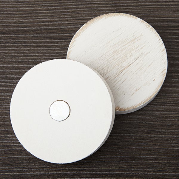personalized photo wooden round fridge magnet