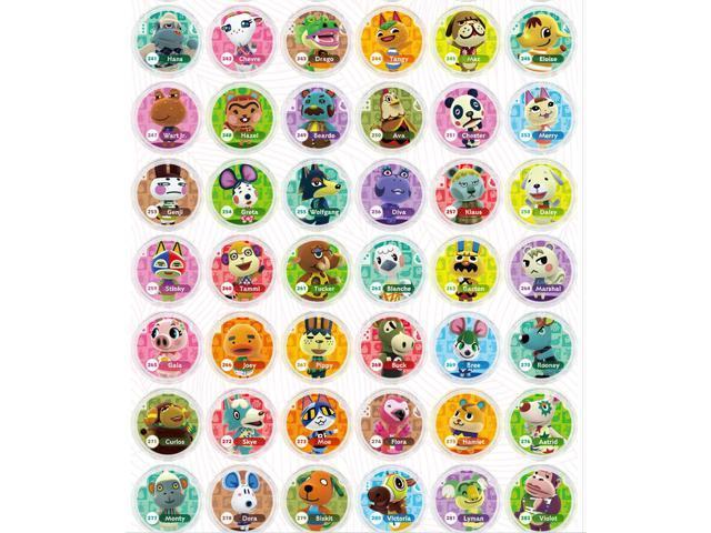 Animal Crossing - 100Pcs Third Set NFC PVC TAG Round Cards Villager Cards for Switch AMIIBO WII U(NO 201-300)