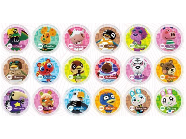 Animal Crossing - 100Pcs Third Set NFC PVC TAG Round Cards Villager Cards for Switch AMIIBO WII U(NO 201-300)