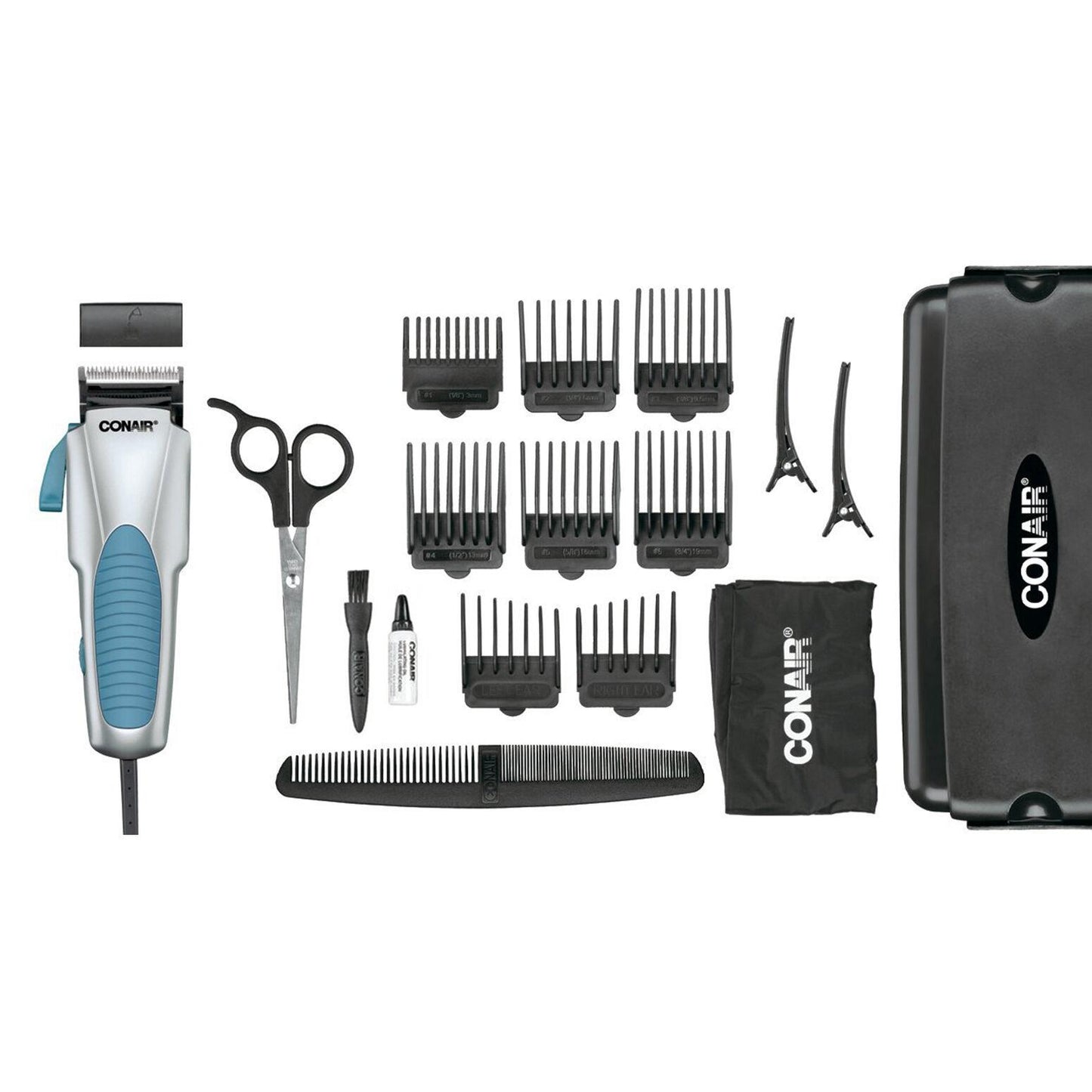 18-Piece Professional Shaver Kit Beard Hair Clipper Trimmer Grooming Set