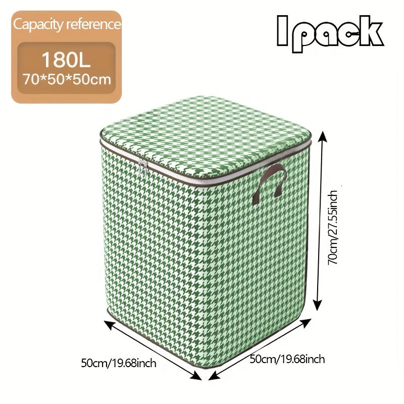 180-liter Houndstooth Bag Clothes LarCapacity Household Quilt Bag Moving Bag PacMoisture-proof Bag For PacClothes