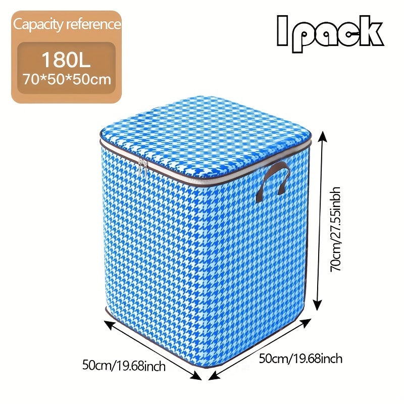 180-liter Houndstooth Bag Clothes LarCapacity Household Quilt Bag Moving Bag PacMoisture-proof Bag For PacClothes