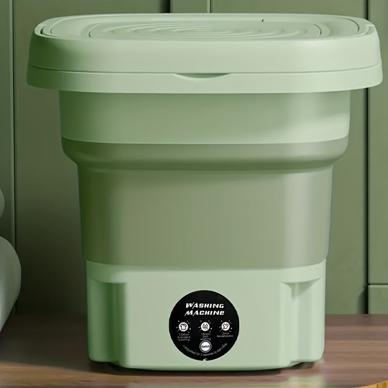2.11gal Portable Folding Washing Machine With Collapsible Bucket, 3 Modes Effective Steri-lizing, Suitable For Apartment, Laundry, Camping, RV, Travel, Underwear Bra Socks Washing Machine