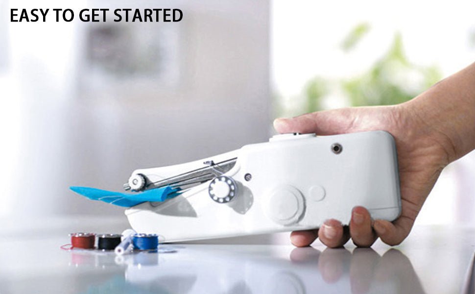 1pc Handheld Sewing Machine Mini Sewing Machines, Portable Sewing Machine Handheld Stitch Tool For Fabric, Kids Cloth, Clothing (battery Not Included)