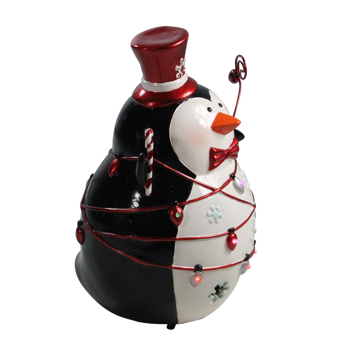 14" Black and White Penguin LED Lighted Christmas Decor