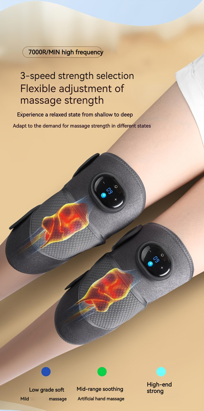 1PC Heated Knee Massager Shoulder Brace, 3-In-1 Heated Knee Elbow Shoulder Brace Wrap, Vibration Knee Heating Pad, 3 Adjustable Vibrations And Heating Modes, Heating Pad For Knee Elbow Shoulder Relax Leg Warmers