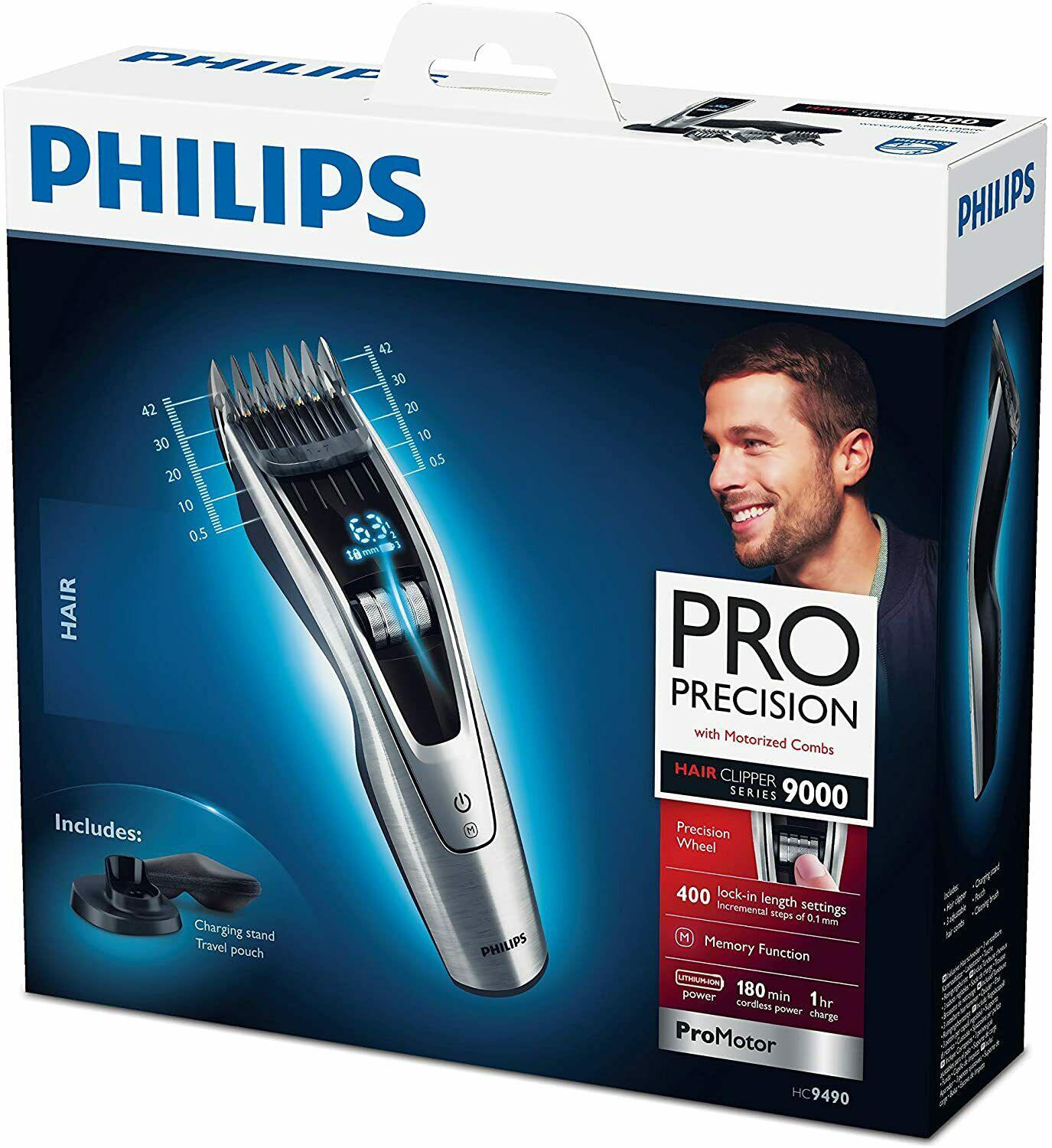Philips Series 9000 HC9490/15 Trimmer Slim Fit 9 Memories 400 Positions