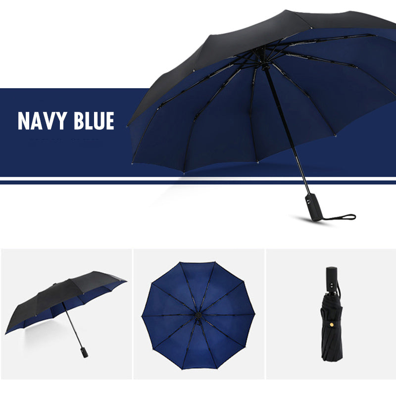 1pc Automatic Anti-Wind Double Layer Commercial LarUmbrella, Diameter 105cm/41.33in