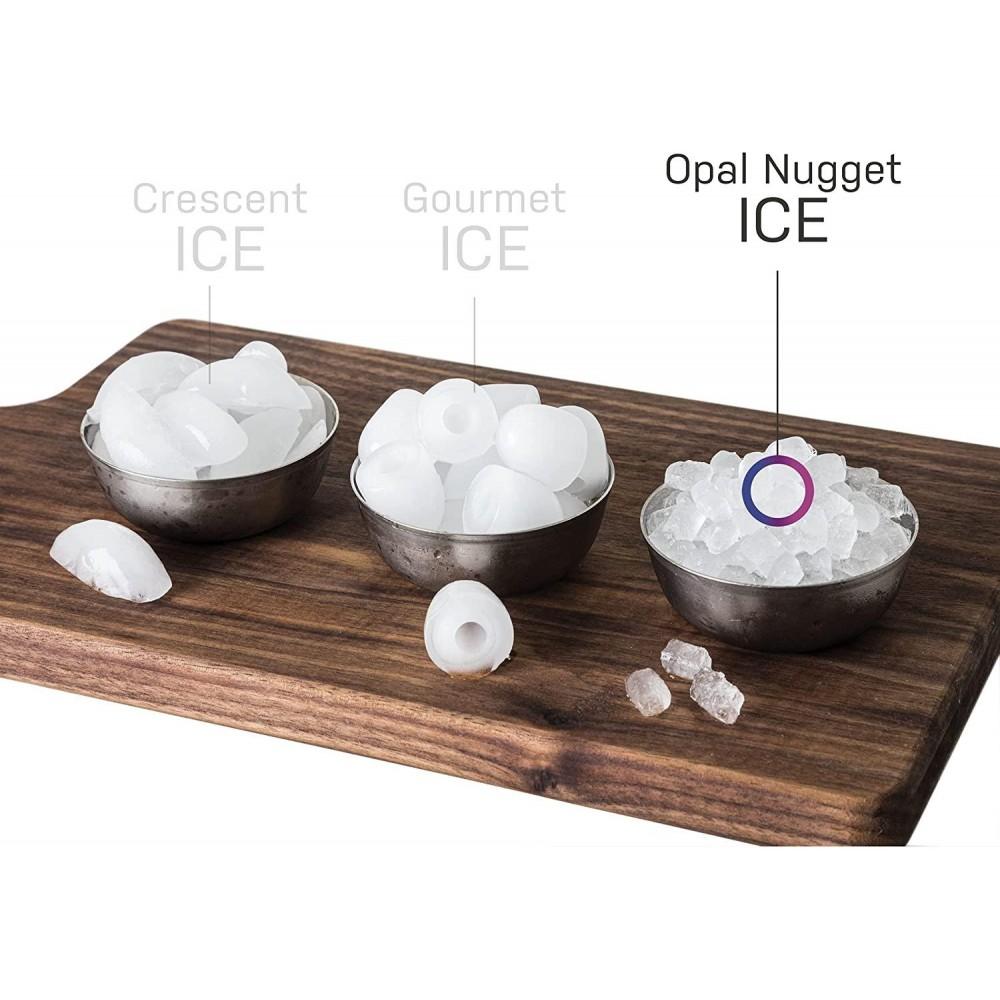 GE Profile OPAL01GEPKT Opal | Countertop Nugget Ice Maker, Stainless Steel Wrap with Gray Accents & LED Lighting