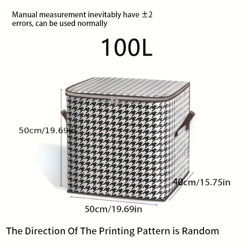180-liter Houndstooth Bag Clothes LarCapacity Household Quilt Bag Moving Bag PacMoisture-proof Bag For PacClothes