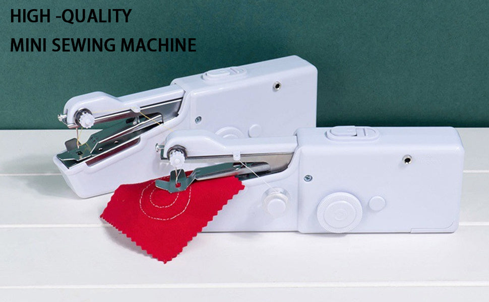 1pc Handheld Sewing Machine Mini Sewing Machines, Portable Sewing Machine Handheld Stitch Tool For Fabric, Kids Cloth, Clothing (battery Not Included)