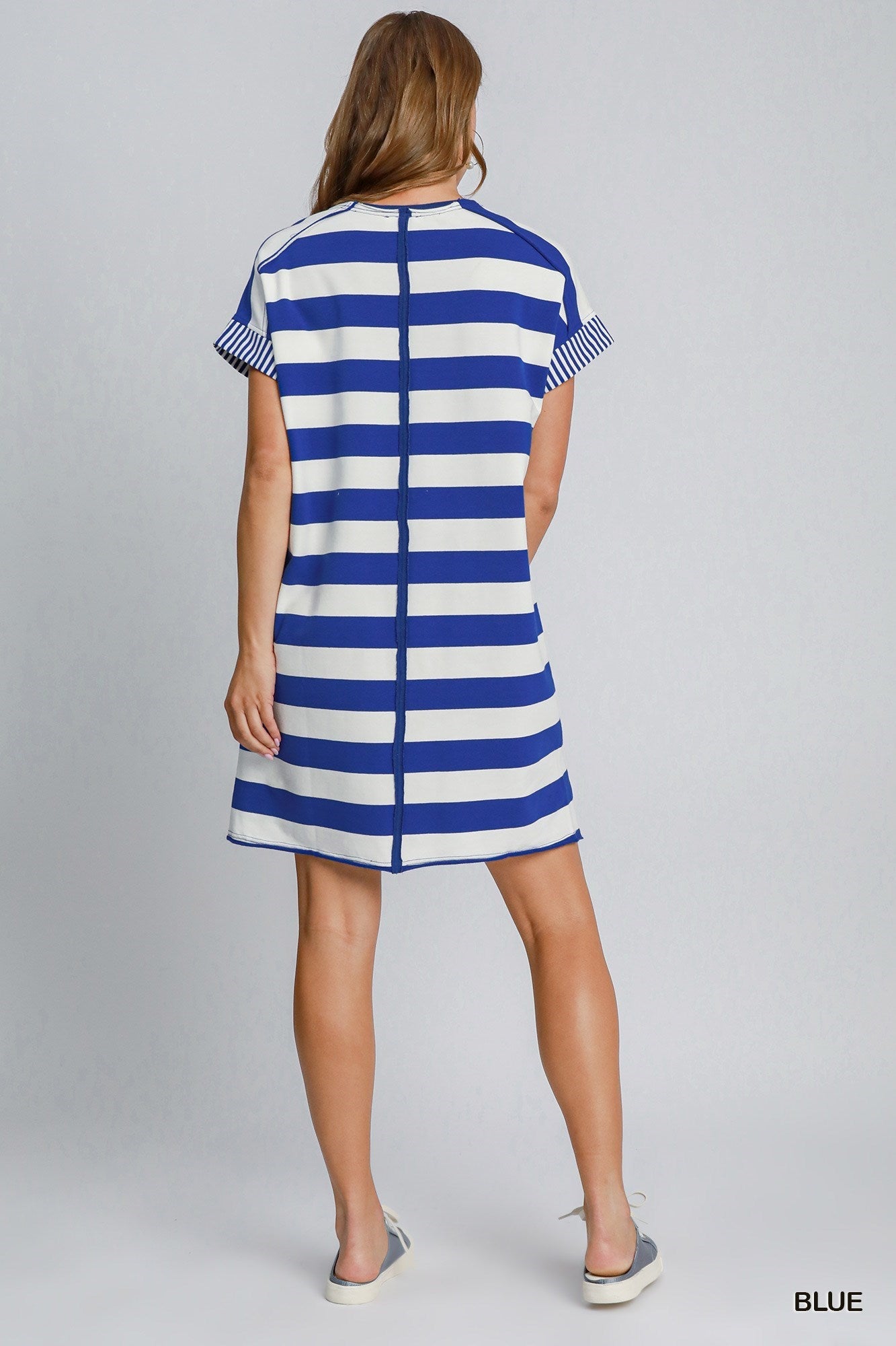 Striped Peace Dress in Blue (REG)