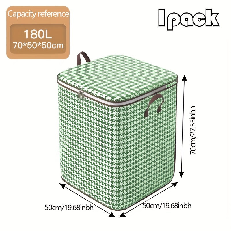 180-liter Houndstooth Bag Clothes LarCapacity Household Quilt Bag Moving Bag PacMoisture-proof Bag For PacClothes
