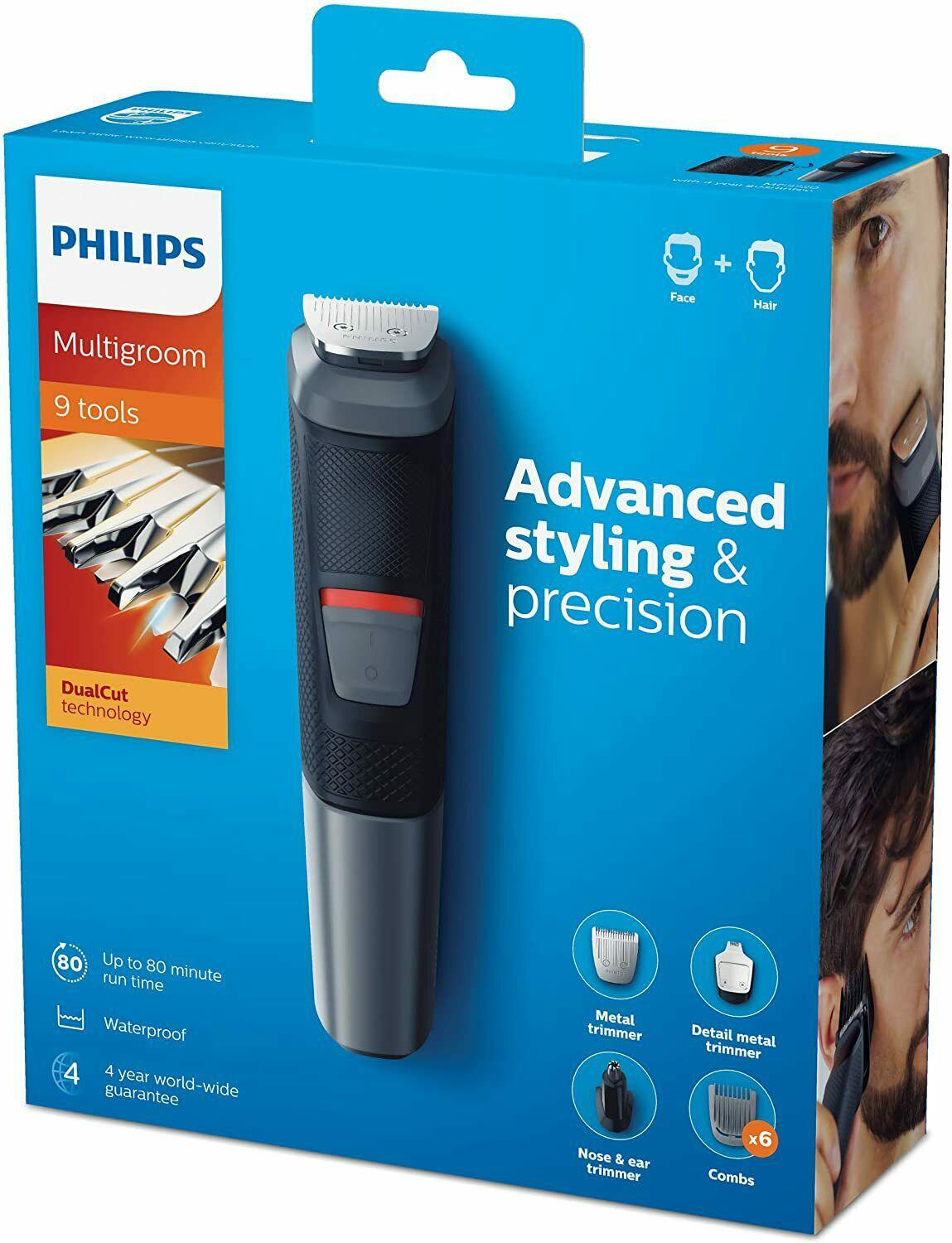 Philips Mg5720/15 Multigroom Series 5000 With 9 Accessories Tech Dual Cut