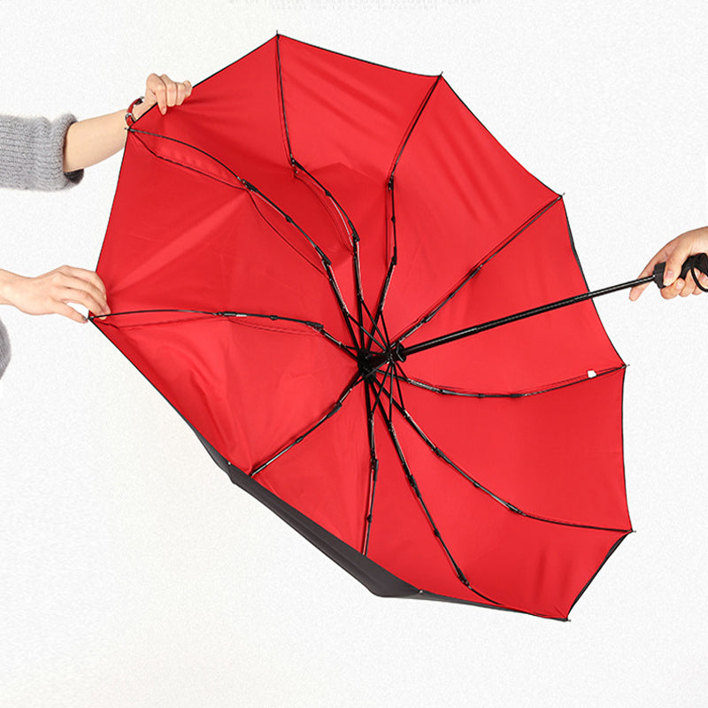 1pc Automatic Anti-Wind Double Layer Commercial LarUmbrella, Diameter 105cm/41.33in