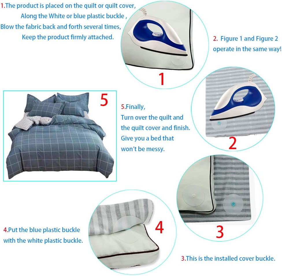 16 Pack Duvet Snap Clips Prevent The Bed Duvet from Shifting in The Quilt Cover