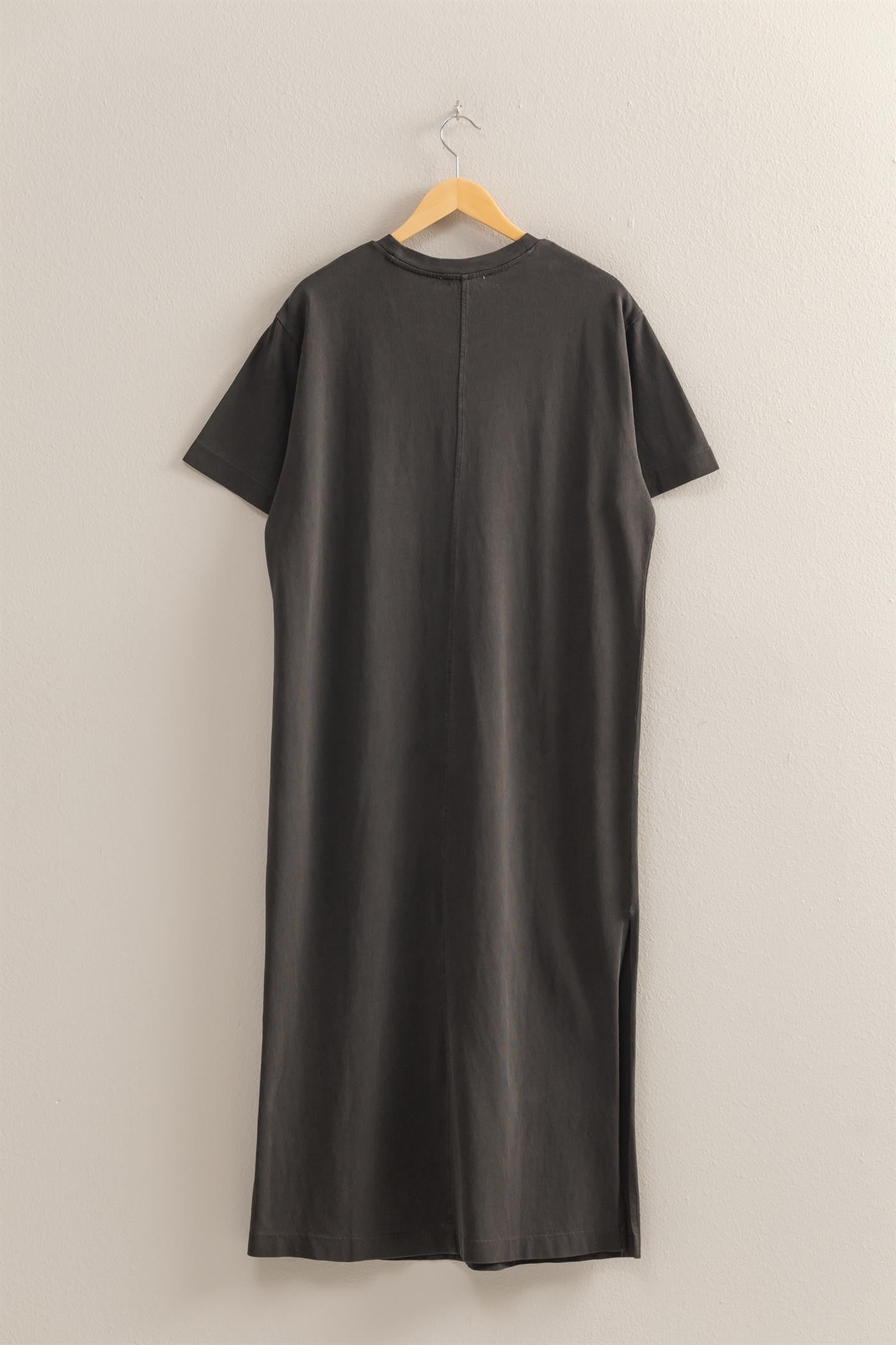 Casual Day T-Shirt Dress in Black (REG)