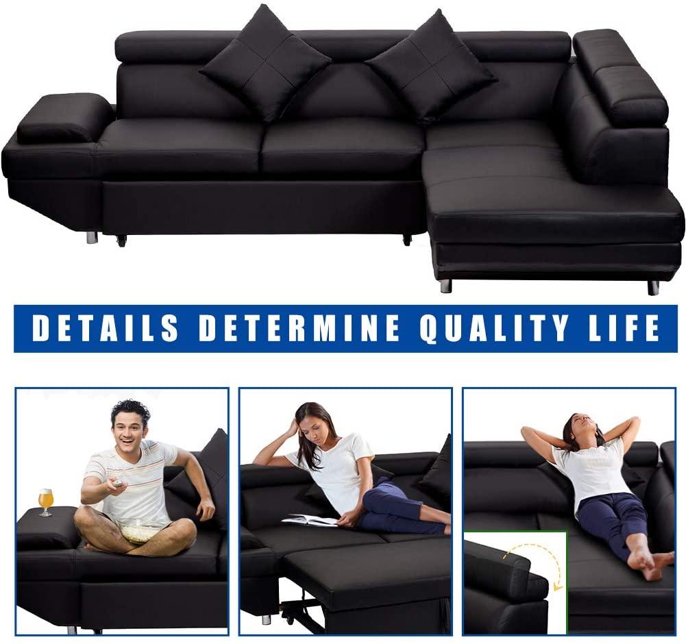 Black Sofa Sectional Sofa Bed futon