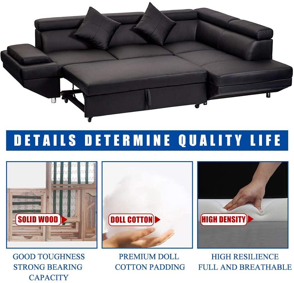 Black Sofa Sectional Sofa Bed futon