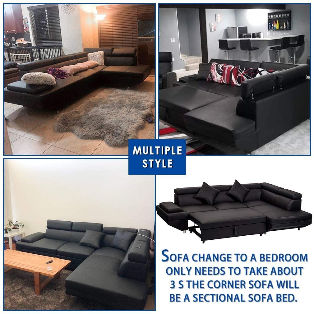 Black Sofa Sectional Sofa Bed futon
