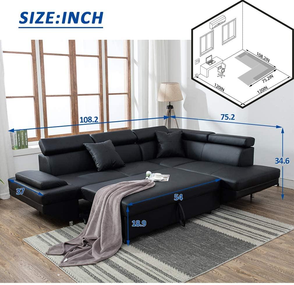 Black Sofa Sectional Sofa Bed futon