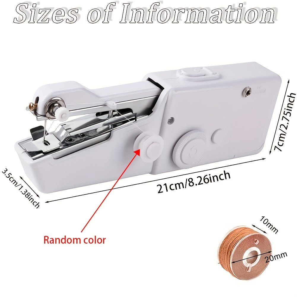 1pc Handheld Sewing Machine Mini Sewing Machines, Portable Sewing Machine Handheld Stitch Tool For Fabric, Kids Cloth, Clothing (battery Not Included)