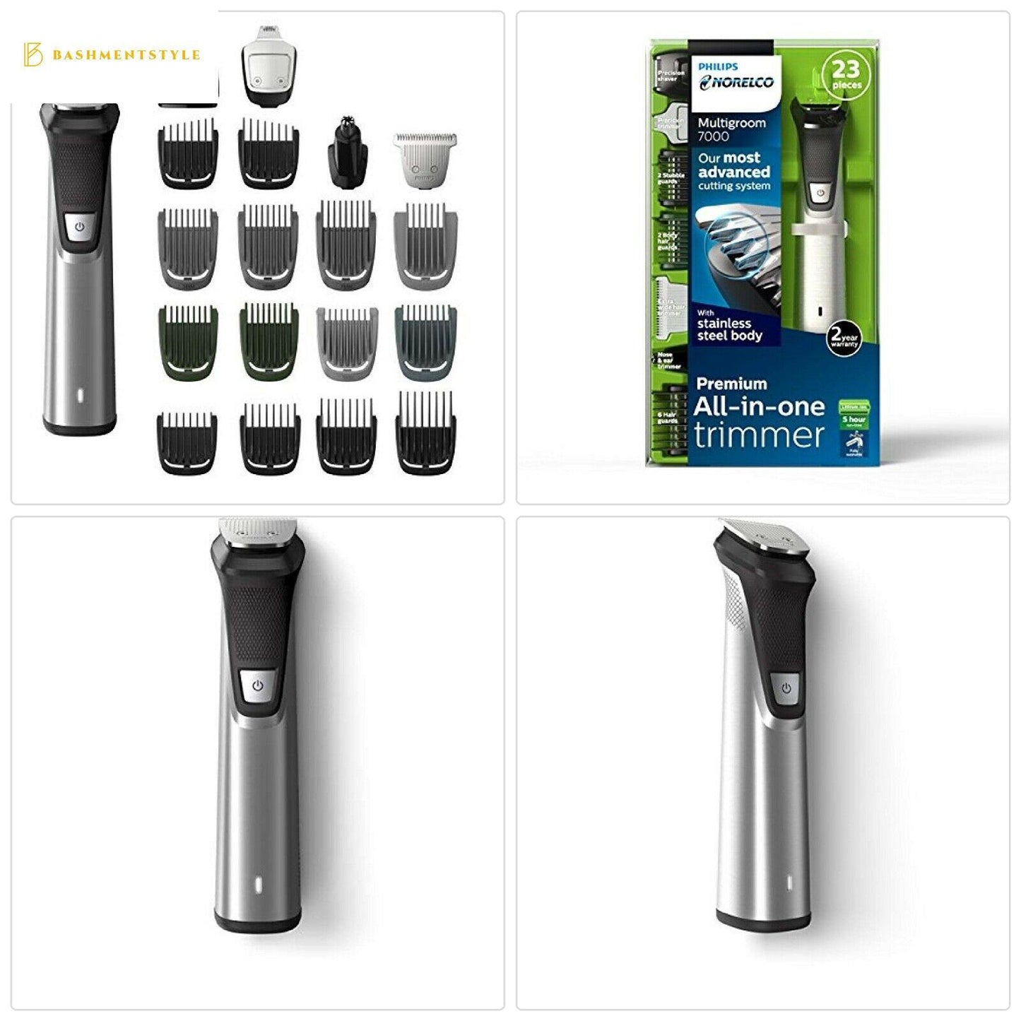 Philips Norelco Multigroom Series 7000, MG7750/49, 23 Piece Mens Grooming Kit, T