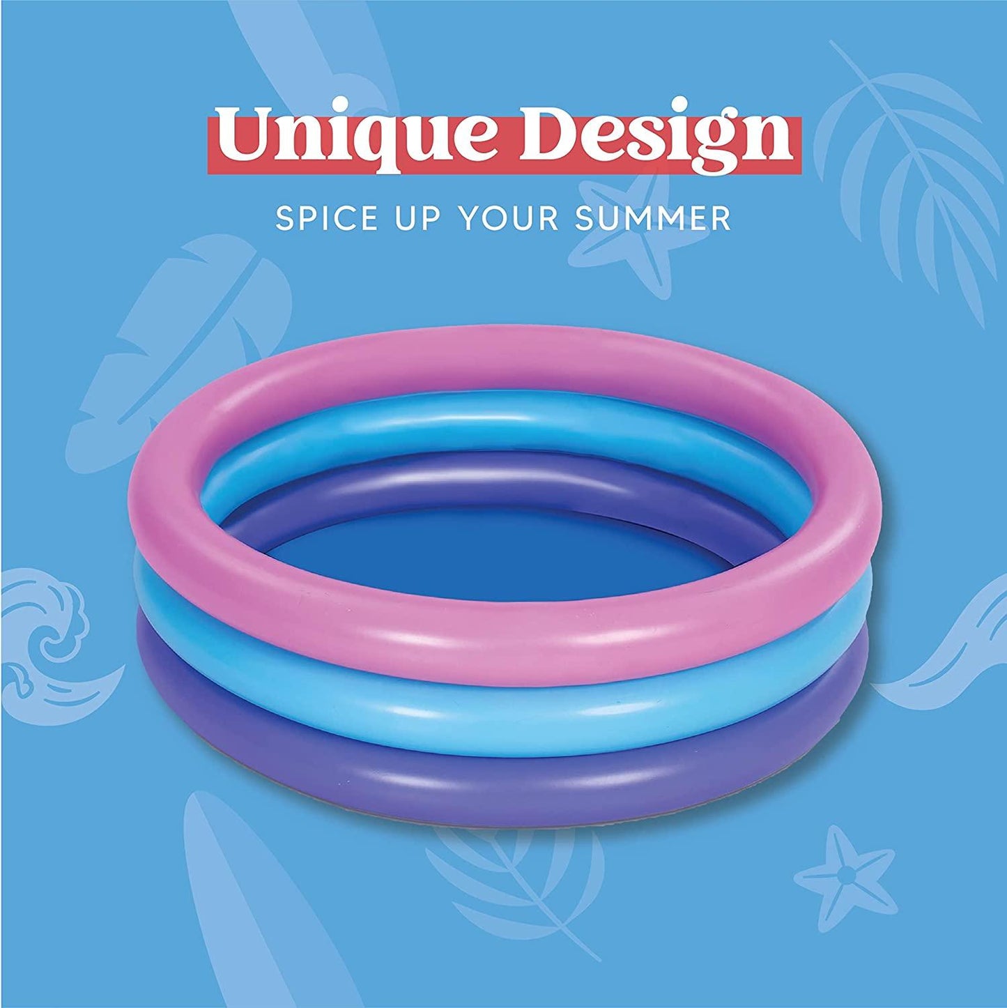 2 packs 34'' multicolor inflatable kiddie pools, baby swimming pool set, summer fun for kids water pool pit ball pool indoor&outdoor (34’’ x 10’’)