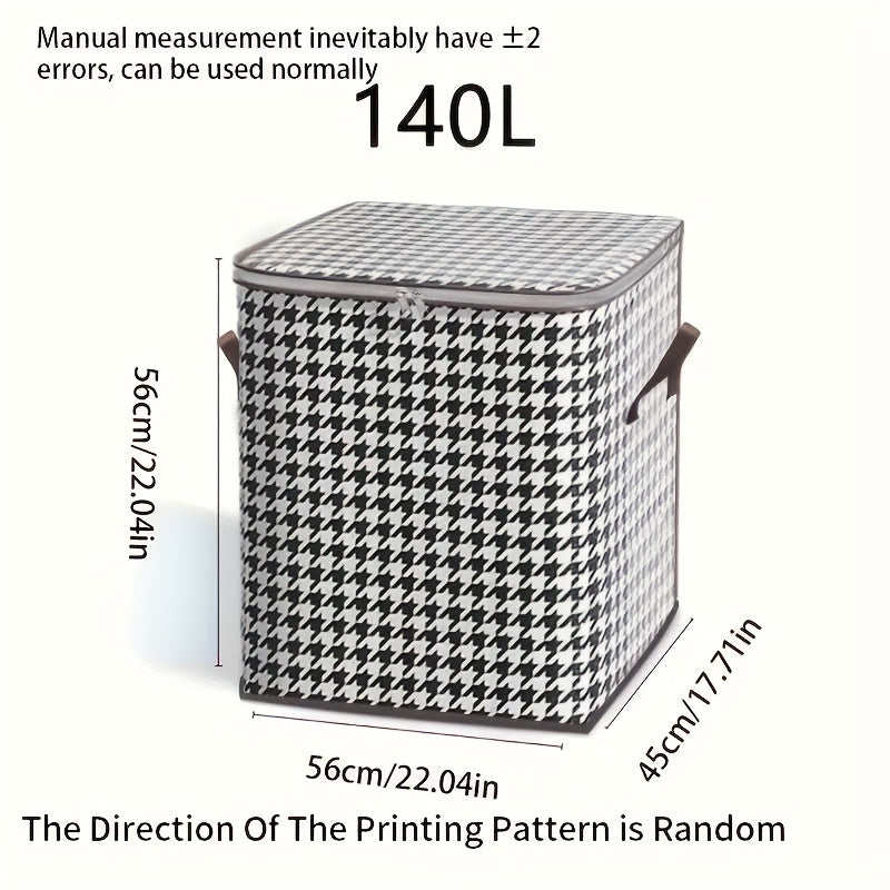 180-liter Houndstooth Bag Clothes LarCapacity Household Quilt Bag Moving Bag PacMoisture-proof Bag For PacClothes