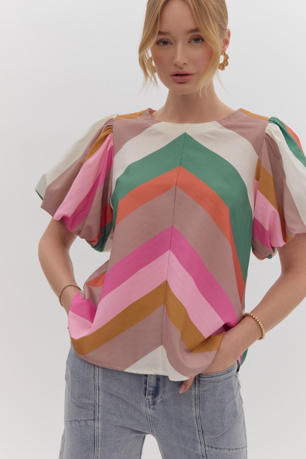 Chevron Stripe Top (REG)