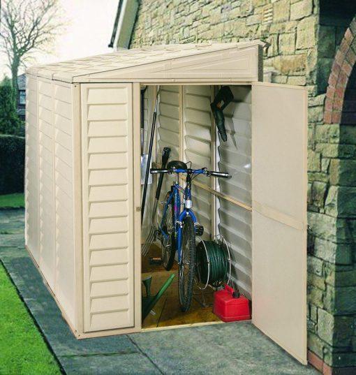 DuraMax 4’x8′ Stronglasting SideMate Vinyl Shed & Foundation