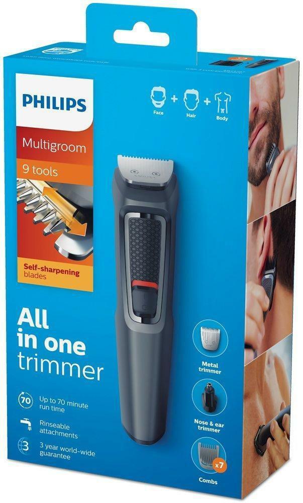 Philips Mg3747/13 9 in 1 Multigroom Trimmer Body Face & Hair Grooming Kit