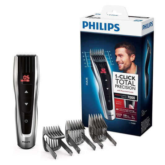 Philips HC7460/15 - Hair Clippers with Blades Steel , 3 Combs
