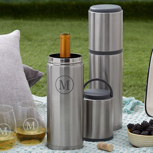 personalized portable wine bottle chiller