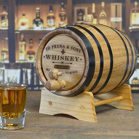 personalized whiskey barrel