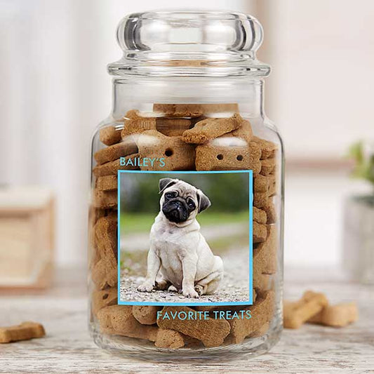 pet photo personalized dog treat jar
